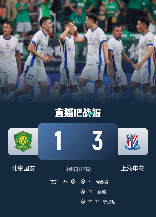 媒体人徐江：国安踢得不知所云，今天被申花完败